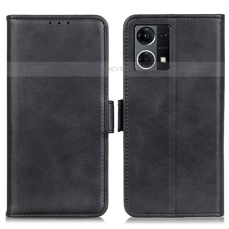 Coque Portefeuille Livre Cuir Etui Clapet M15L pour Oppo Reno7 4G Noir Plus