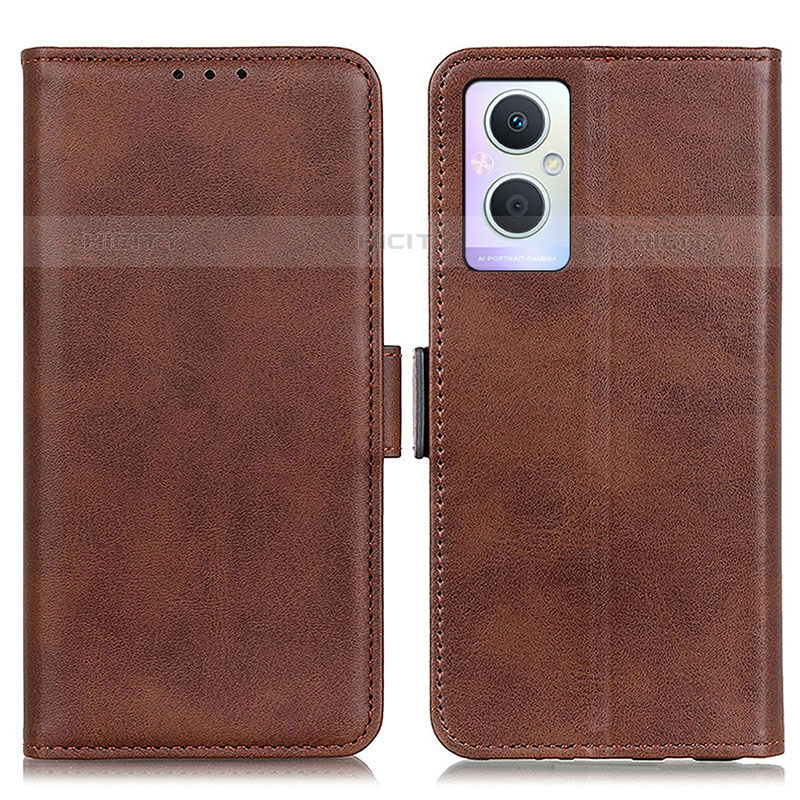 Coque Portefeuille Livre Cuir Etui Clapet M15L pour Oppo Reno8 Lite 5G Marron Plus