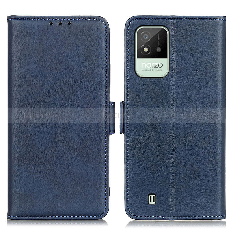 Coque Portefeuille Livre Cuir Etui Clapet M15L pour Realme C20 Bleu Plus