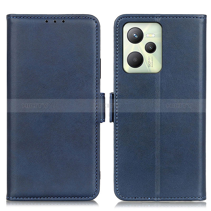 Coque Portefeuille Livre Cuir Etui Clapet M15L pour Realme C35 Bleu Plus