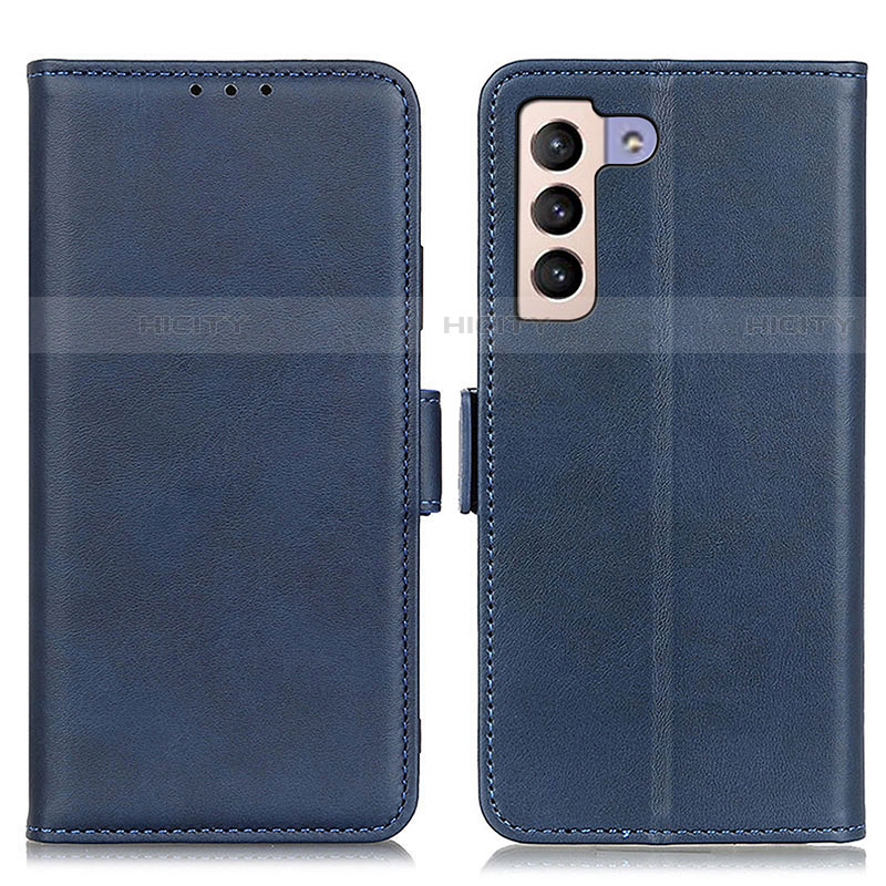 Coque Portefeuille Livre Cuir Etui Clapet M15L pour Samsung Galaxy S21 FE 5G Bleu Plus