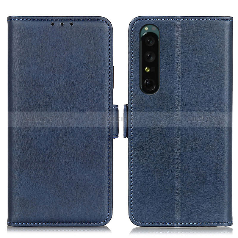 Coque Portefeuille Livre Cuir Etui Clapet M15L pour Sony Xperia 1 IV SO-51C Bleu Plus