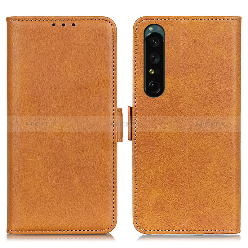 Coque Portefeuille Livre Cuir Etui Clapet M15L pour Sony Xperia 1 IV SO-51C Brun Clair Plus