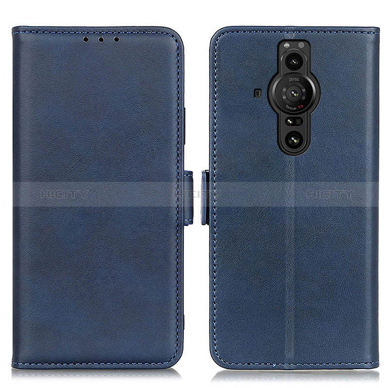 Coque Portefeuille Livre Cuir Etui Clapet M15L pour Sony Xperia PRO-I Bleu Plus