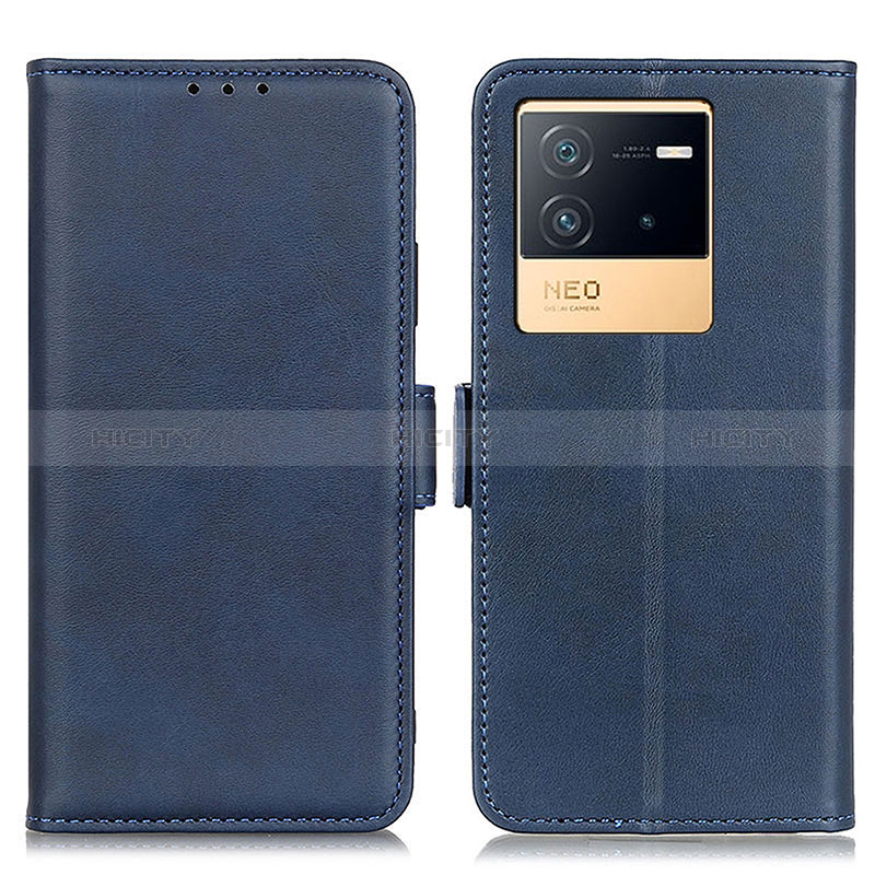 Coque Portefeuille Livre Cuir Etui Clapet M15L pour Vivo iQOO Neo6 5G Bleu Plus