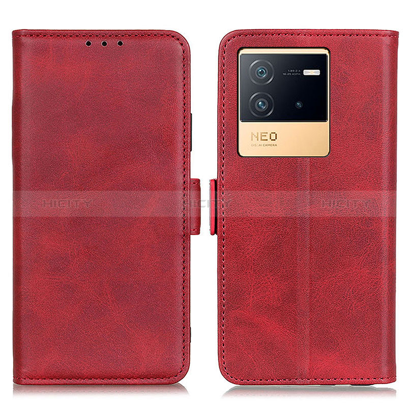 Coque Portefeuille Livre Cuir Etui Clapet M15L pour Vivo iQOO Neo6 5G Rouge Plus