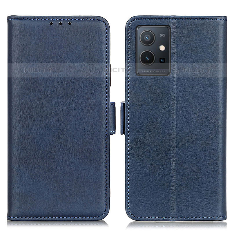 Coque Portefeuille Livre Cuir Etui Clapet M15L pour Vivo iQOO Z6 5G Bleu Plus