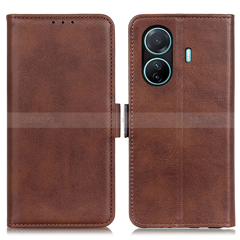 Coque Portefeuille Livre Cuir Etui Clapet M15L pour Vivo T1 5G Marron Plus