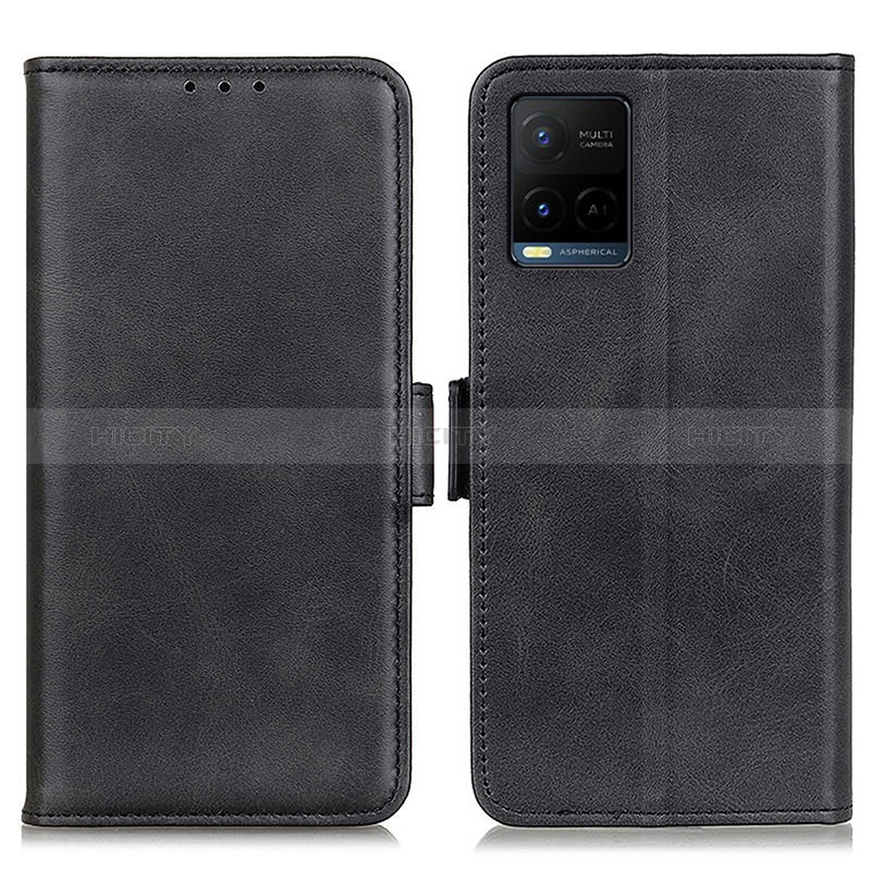 Coque Portefeuille Livre Cuir Etui Clapet M15L pour Vivo Y21a Noir Plus