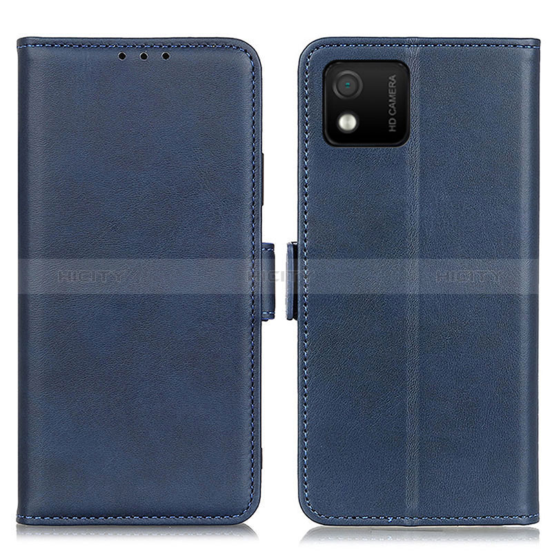 Coque Portefeuille Livre Cuir Etui Clapet M15L pour Wiko Y52 Bleu Plus