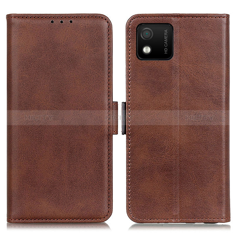 Coque Portefeuille Livre Cuir Etui Clapet M15L pour Wiko Y52 Marron Plus