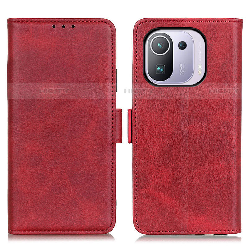 Coque Portefeuille Livre Cuir Etui Clapet M15L pour Xiaomi Mi 11 Pro 5G Rouge Plus