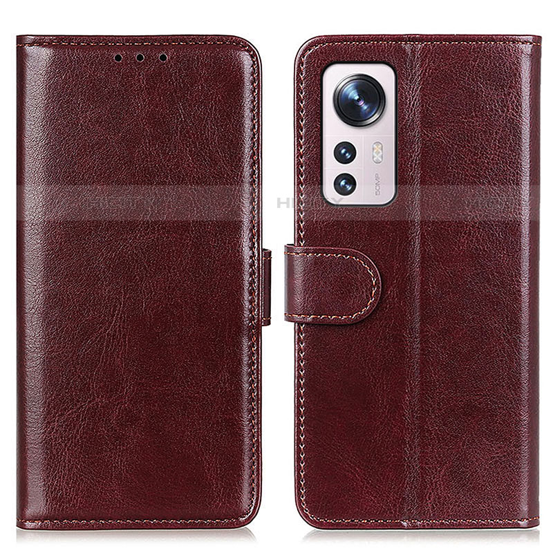 Coque Portefeuille Livre Cuir Etui Clapet M15L pour Xiaomi Mi 12 5G Marron Plus