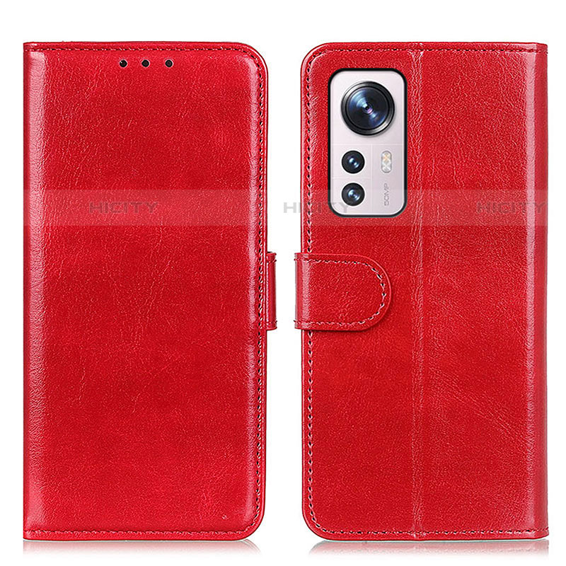 Coque Portefeuille Livre Cuir Etui Clapet M15L pour Xiaomi Mi 12 5G Rouge Plus