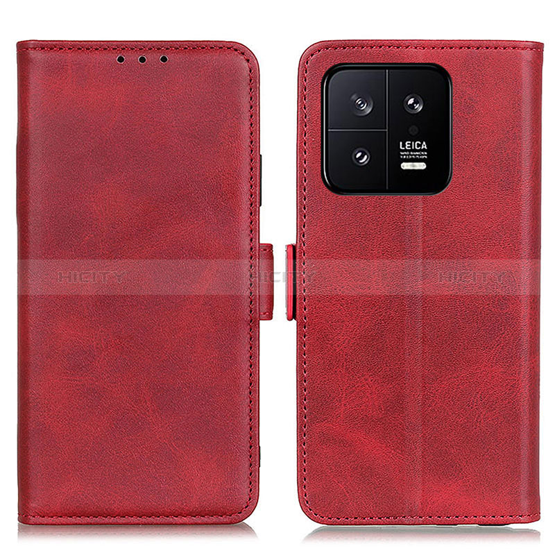 Coque Portefeuille Livre Cuir Etui Clapet M15L pour Xiaomi Mi 13 5G Rouge Plus