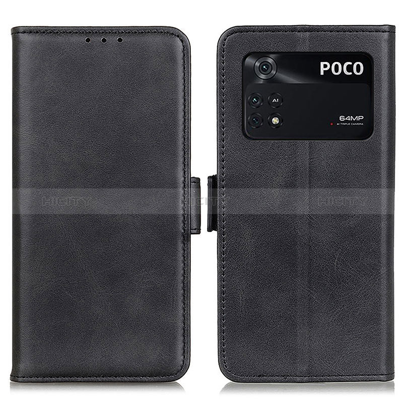 Coque Portefeuille Livre Cuir Etui Clapet M15L pour Xiaomi Poco M4 Pro 4G Noir Plus