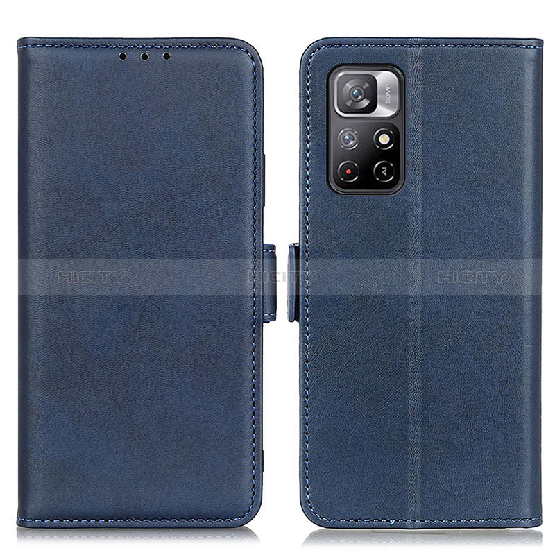 Coque Portefeuille Livre Cuir Etui Clapet M15L pour Xiaomi Poco M4 Pro 5G Bleu Plus