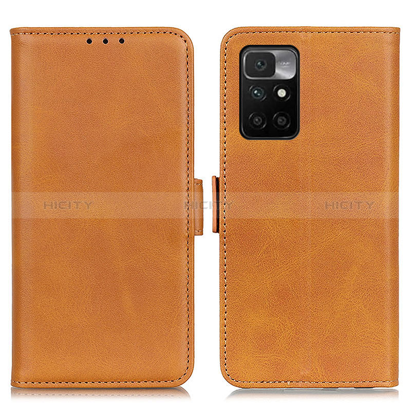 Coque Portefeuille Livre Cuir Etui Clapet M15L pour Xiaomi Redmi 10 4G Brun Clair Plus