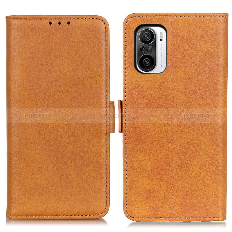 Coque Portefeuille Livre Cuir Etui Clapet M15L pour Xiaomi Redmi K40 Pro 5G Brun Clair Plus