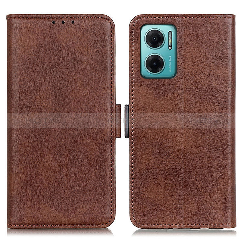 Coque Portefeuille Livre Cuir Etui Clapet M15L pour Xiaomi Redmi Note 11E 5G Marron Plus