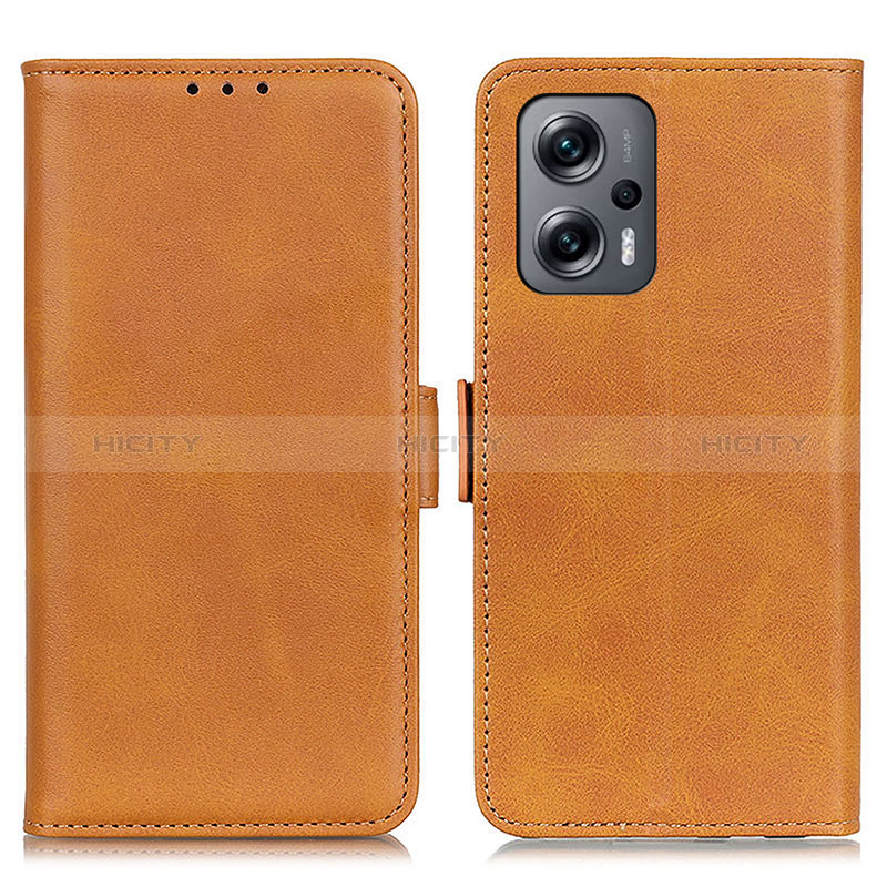 Coque Portefeuille Livre Cuir Etui Clapet M15L pour Xiaomi Redmi Note 11T Pro 5G Brun Clair Plus