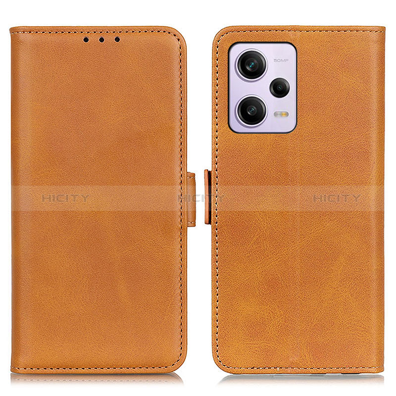 Coque Portefeuille Livre Cuir Etui Clapet M15L pour Xiaomi Redmi Note 12 Pro 5G Brun Clair Plus