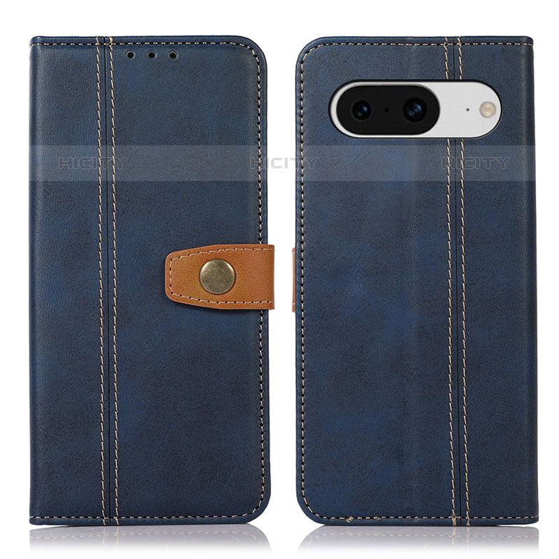 Coque Portefeuille Livre Cuir Etui Clapet M16L pour Google Pixel 8 5G Bleu Plus