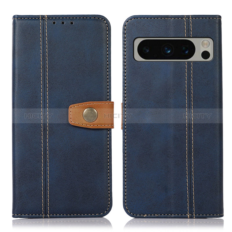 Coque Portefeuille Livre Cuir Etui Clapet M16L pour Google Pixel 8 Pro 5G Bleu Plus