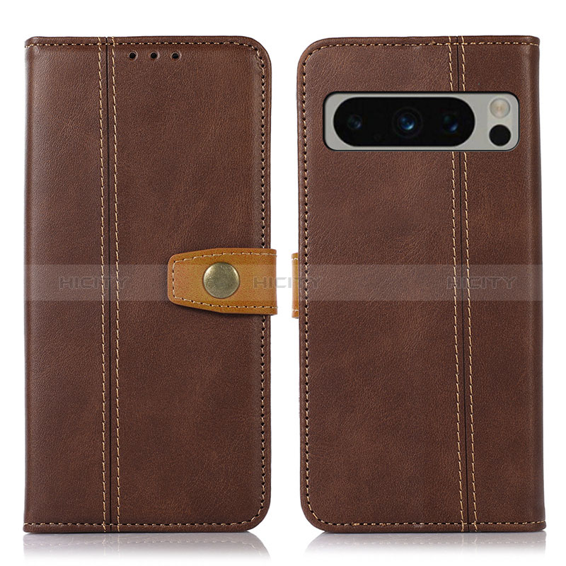 Coque Portefeuille Livre Cuir Etui Clapet M16L pour Google Pixel 8 Pro 5G Marron Plus