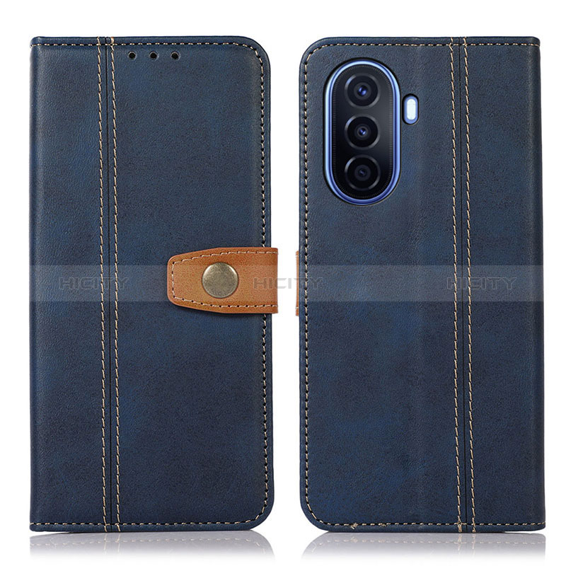 Coque Portefeuille Livre Cuir Etui Clapet M16L pour Huawei Nova Y70 Bleu Plus