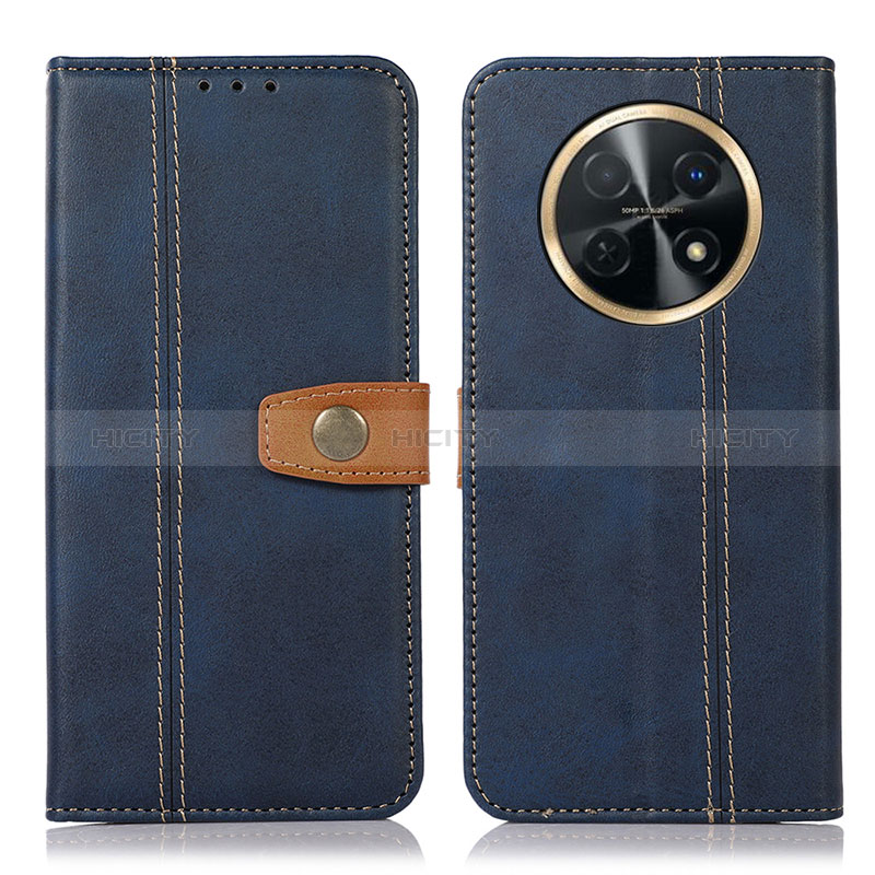 Coque Portefeuille Livre Cuir Etui Clapet M16L pour Huawei Nova Y91 Bleu Plus