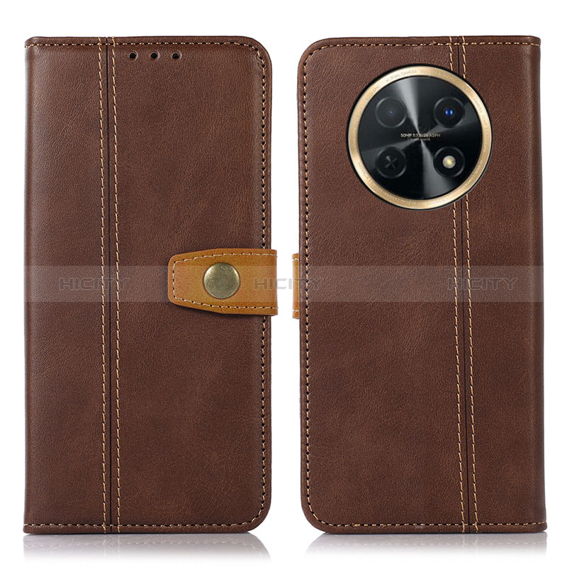 Coque Portefeuille Livre Cuir Etui Clapet M16L pour Huawei Nova Y91 Marron Plus