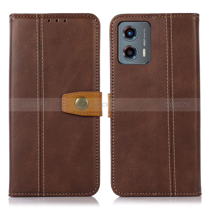 Coque Portefeuille Livre Cuir Etui Clapet M16L pour Motorola Moto G 5G (2023) Marron Plus