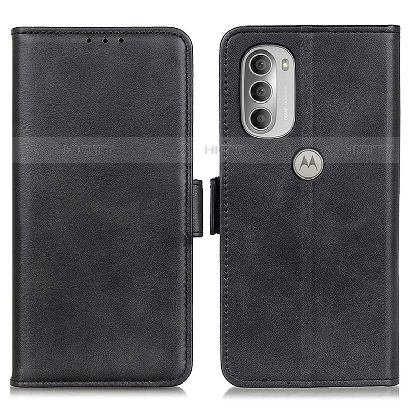 Coque Portefeuille Livre Cuir Etui Clapet M16L pour Motorola Moto G51 5G Noir Plus