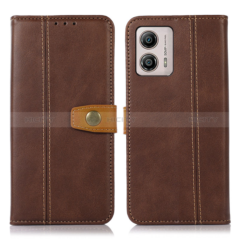 Coque Portefeuille Livre Cuir Etui Clapet M16L pour Motorola Moto G53 5G Marron Plus