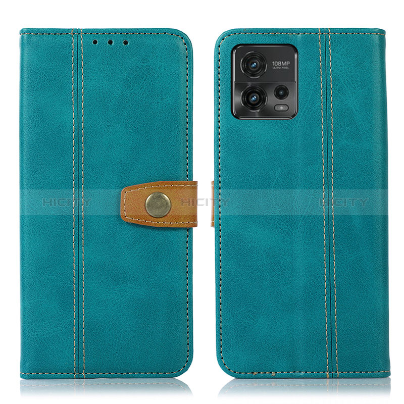 Coque Portefeuille Livre Cuir Etui Clapet M16L pour Motorola Moto G72 Vert Plus