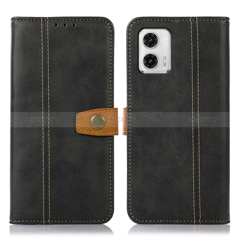 Coque Portefeuille Livre Cuir Etui Clapet M16L pour Motorola Moto G73 5G Noir Plus