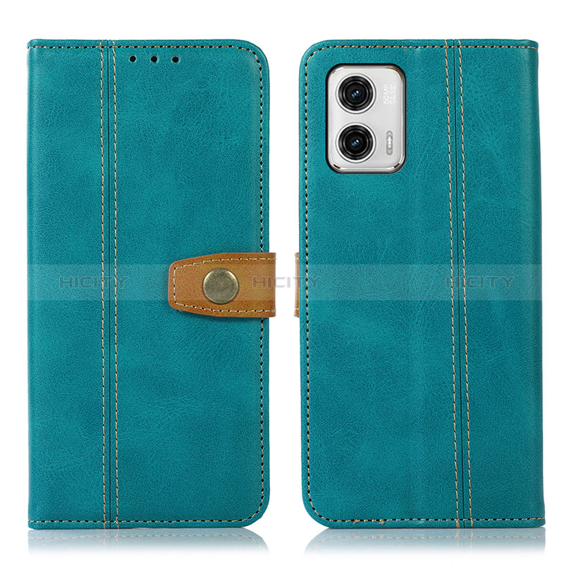 Coque Portefeuille Livre Cuir Etui Clapet M16L pour Motorola Moto G73 5G Vert Plus