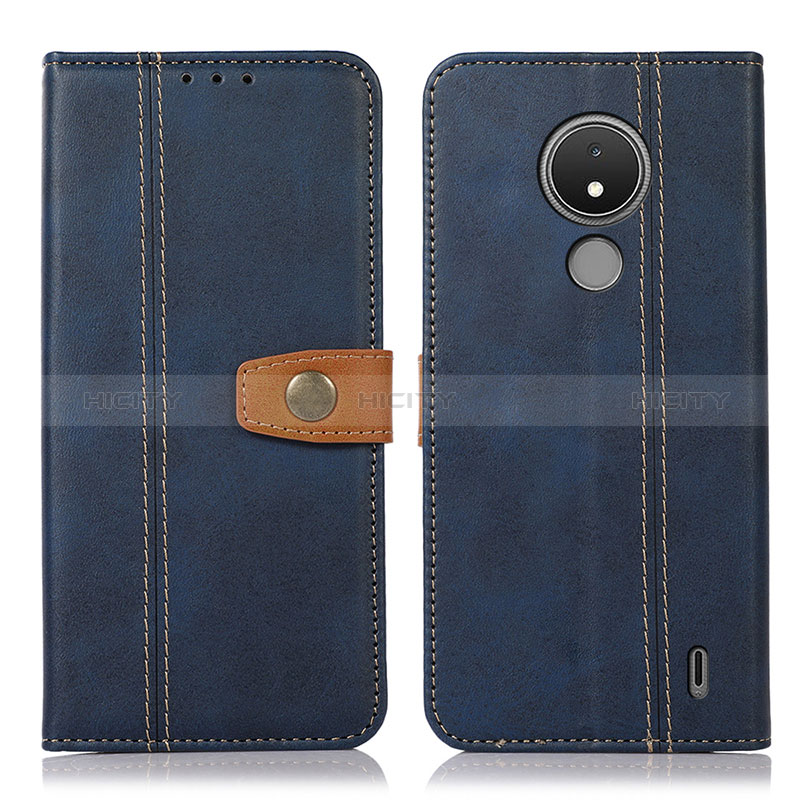 Coque Portefeuille Livre Cuir Etui Clapet M16L pour Nokia C21 Bleu Plus