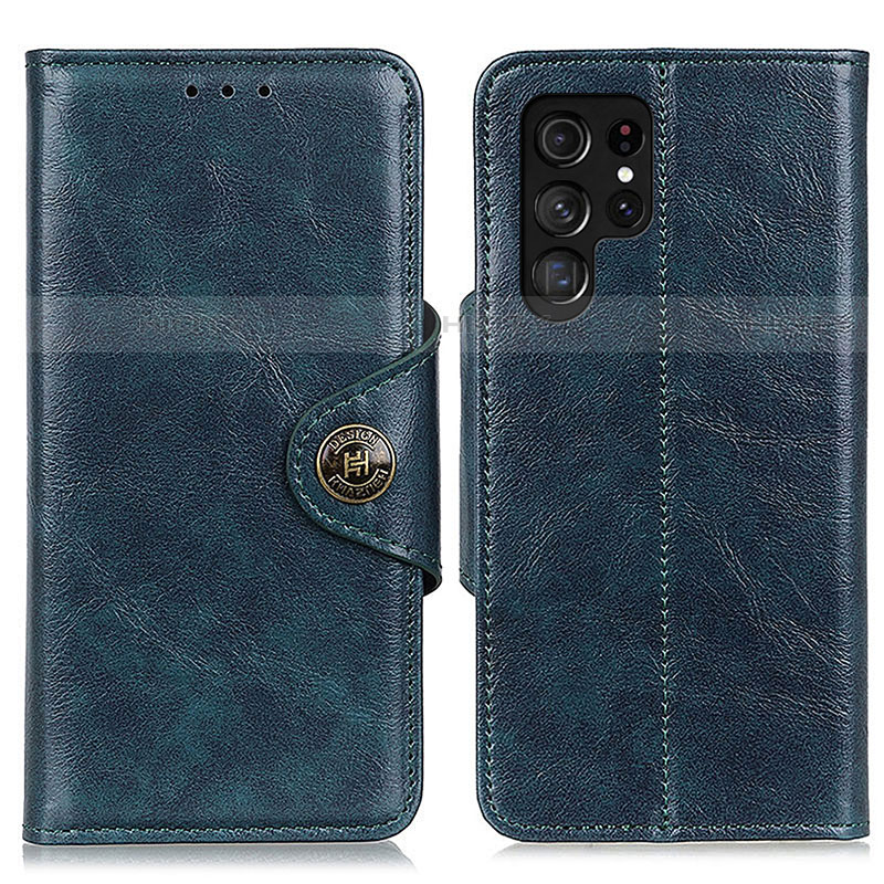 Coque Portefeuille Livre Cuir Etui Clapet M16L pour Samsung Galaxy S23 Ultra 5G Bleu Plus