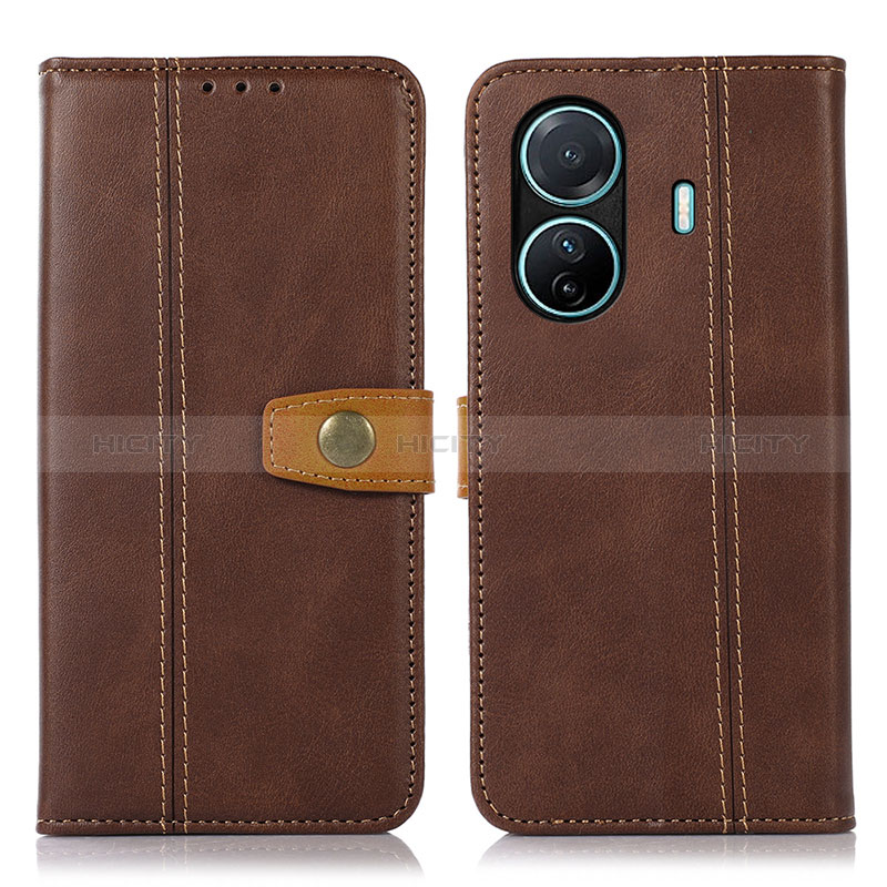 Coque Portefeuille Livre Cuir Etui Clapet M16L pour Vivo T1 5G Marron Plus