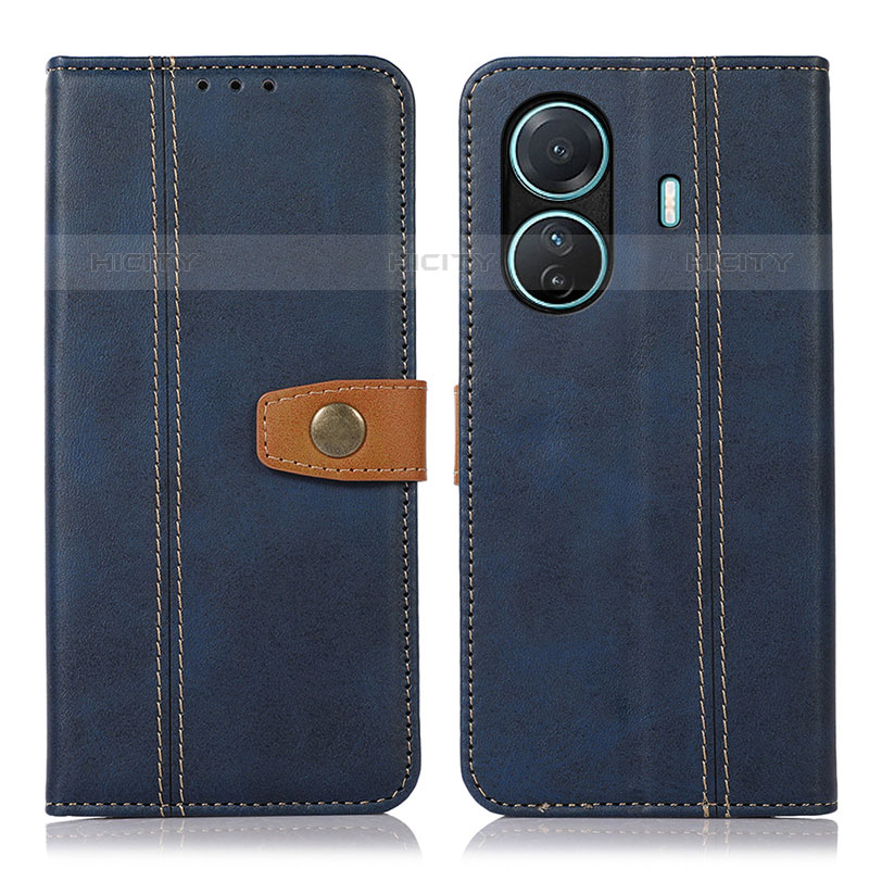 Coque Portefeuille Livre Cuir Etui Clapet M16L pour Vivo T1 Pro 5G Bleu Plus