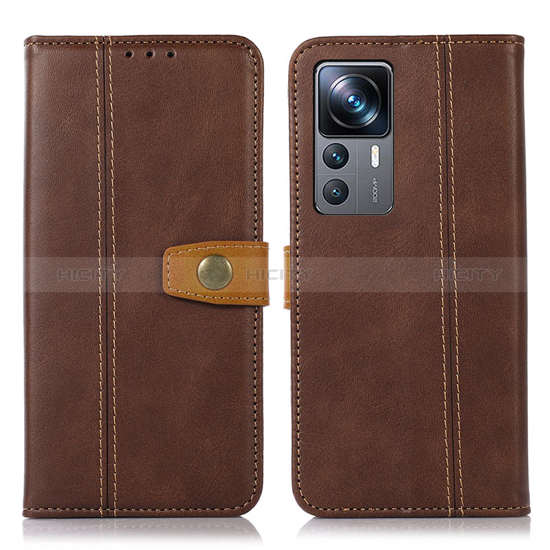 Coque Portefeuille Livre Cuir Etui Clapet M16L pour Xiaomi Mi 12T 5G Marron Plus