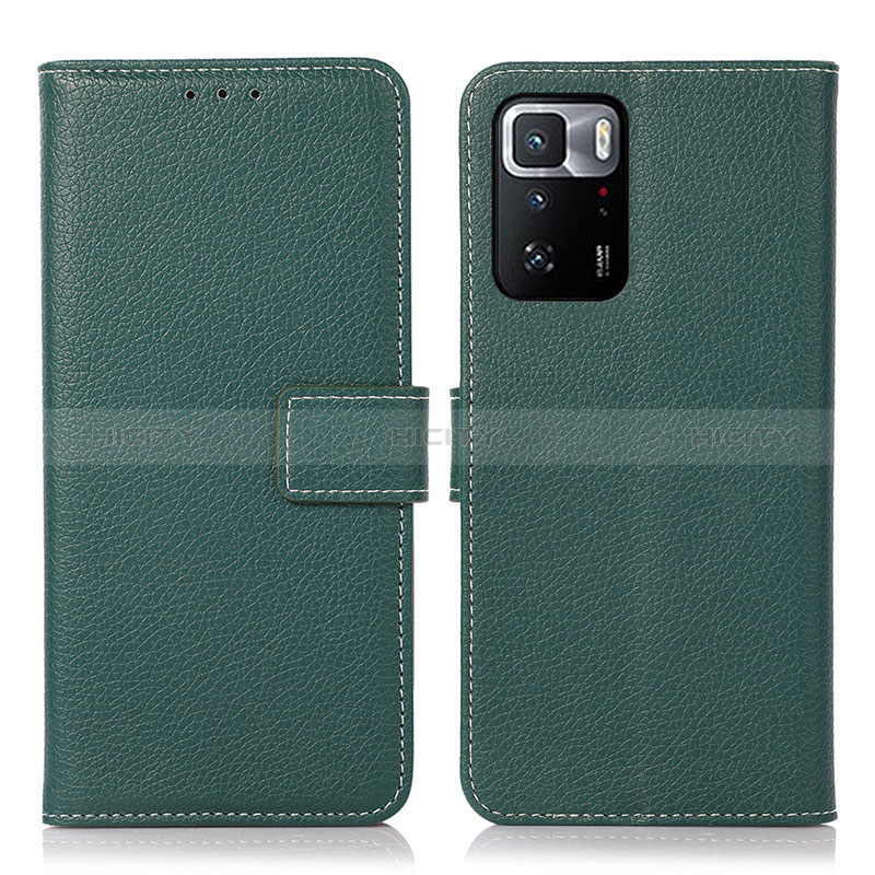 Coque Portefeuille Livre Cuir Etui Clapet M16L pour Xiaomi Poco X3 GT 5G Vert Plus