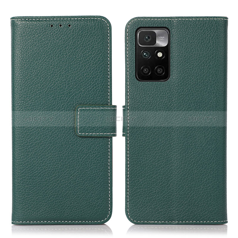 Coque Portefeuille Livre Cuir Etui Clapet M16L pour Xiaomi Redmi 10 4G Vert Plus