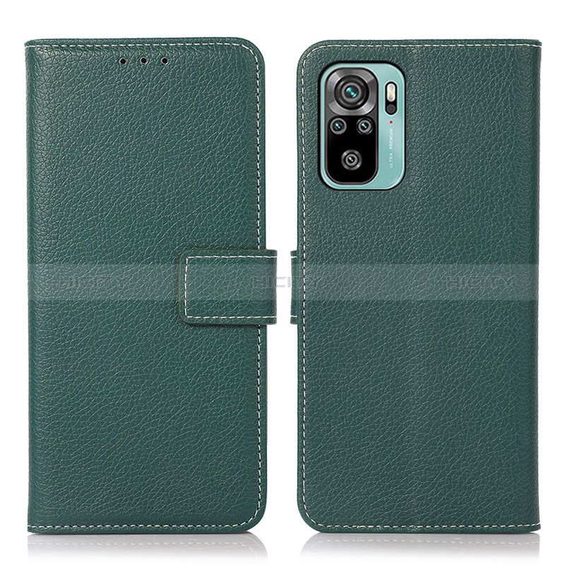 Coque Portefeuille Livre Cuir Etui Clapet M16L pour Xiaomi Redmi Note 10 4G Vert Plus