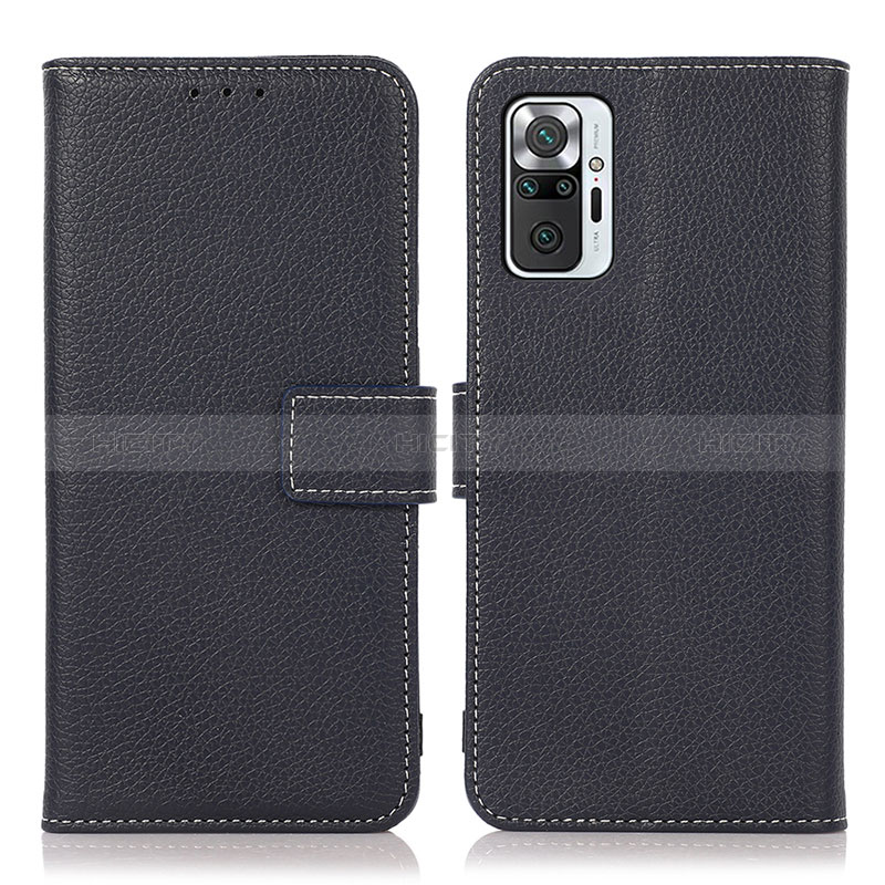 Coque Portefeuille Livre Cuir Etui Clapet M16L pour Xiaomi Redmi Note 10 Pro 4G Bleu Plus