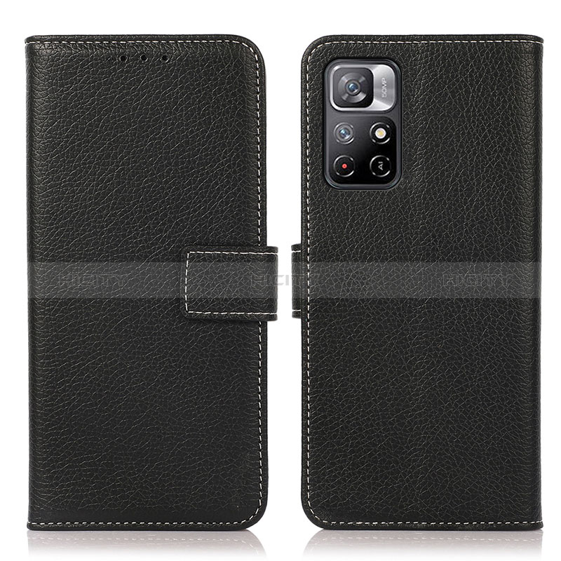 Coque Portefeuille Livre Cuir Etui Clapet M16L pour Xiaomi Redmi Note 11 5G Noir Plus