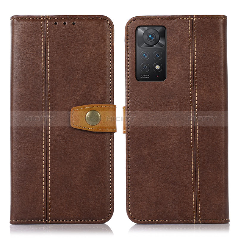 Coque Portefeuille Livre Cuir Etui Clapet M16L pour Xiaomi Redmi Note 11 Pro 4G Marron Plus