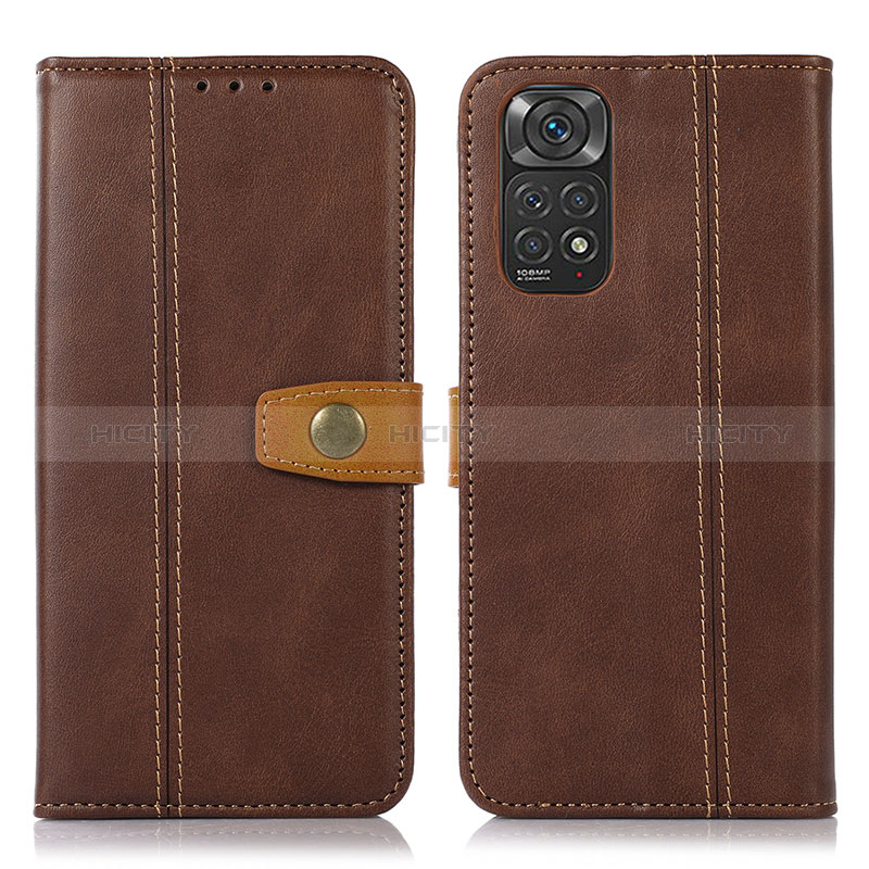 Coque Portefeuille Livre Cuir Etui Clapet M16L pour Xiaomi Redmi Note 11S 4G Marron Plus